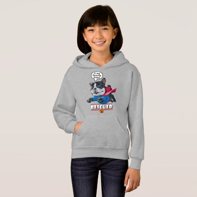 Rescatar es mi raza favorita | Kid Pullover Hoodie (Anverso completo)
