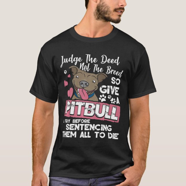 Rescate a Camisetas de Pitbull Hombres Mujeres Ref (Anverso)