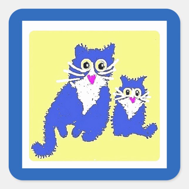 Rescate animal para Ucrania, Pegatina cuadrado (Anverso)