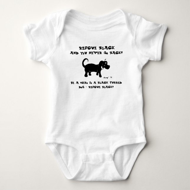 Rescate de Camisetas de perros negros (Anverso)