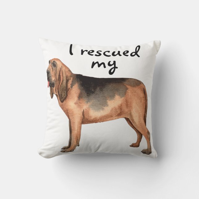 Rescate del Cojín decorativo Bloodhound (Anverso)