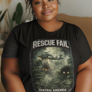 Rescate Fallido Camiseta oscura de mujer talla gra