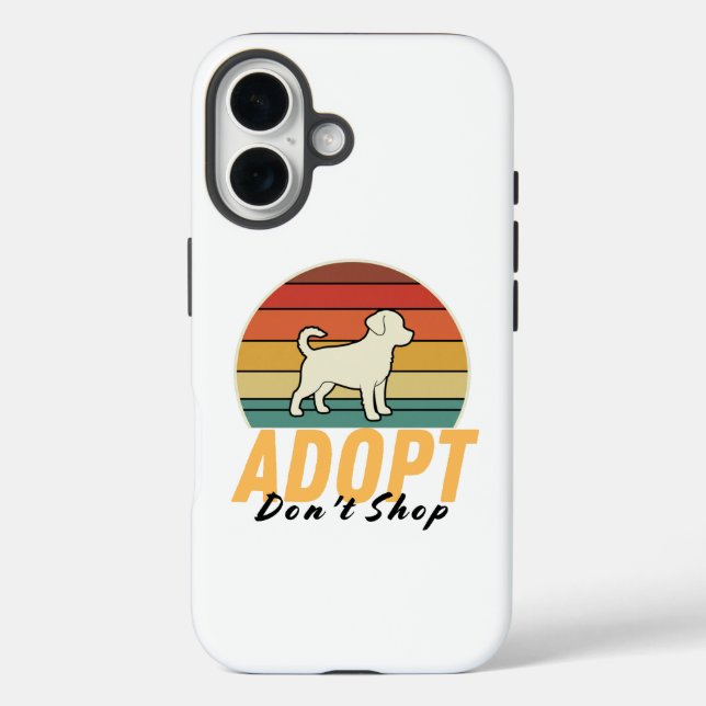 Rescue Dog Love - Adopt Don't Shop iPhone 16 Funda (Reverso )