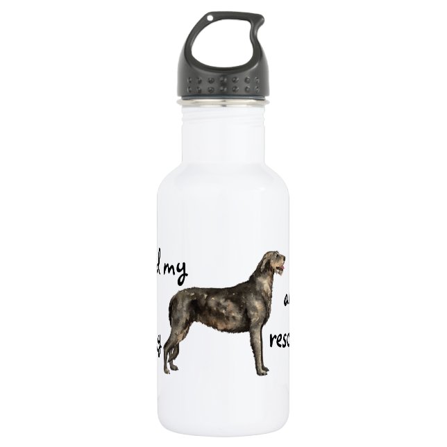 Rescue Wolfhound Botella de agua de acero inoxidab (Anverso)