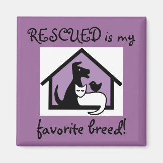 ¡RESCUED es mi raza favorita! Imán