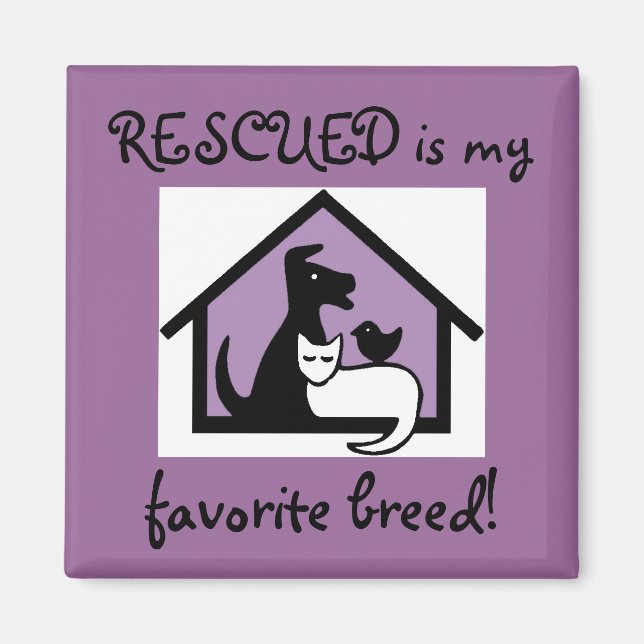 ¡RESCUED es mi raza favorita! Imán (Frente)