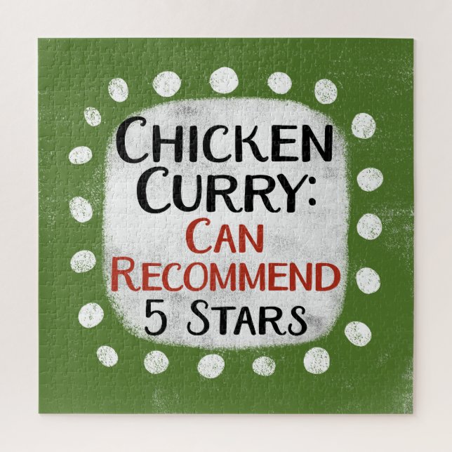 Reseña de curry de pollo 5 estrellas rompecabezas (Vertical)