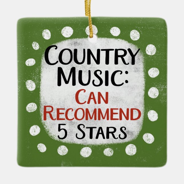 Reseña de música country 5 estrellas Ornamento (Anverso)