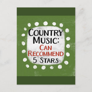 Reseña de música country 5 estrellas postal