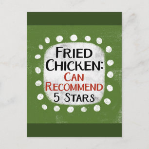 Reseña de pollo frito 5 estrellas postal
