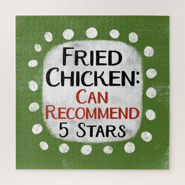 Reseña de pollo frito 5 estrellas rompecabezas (Vertical)