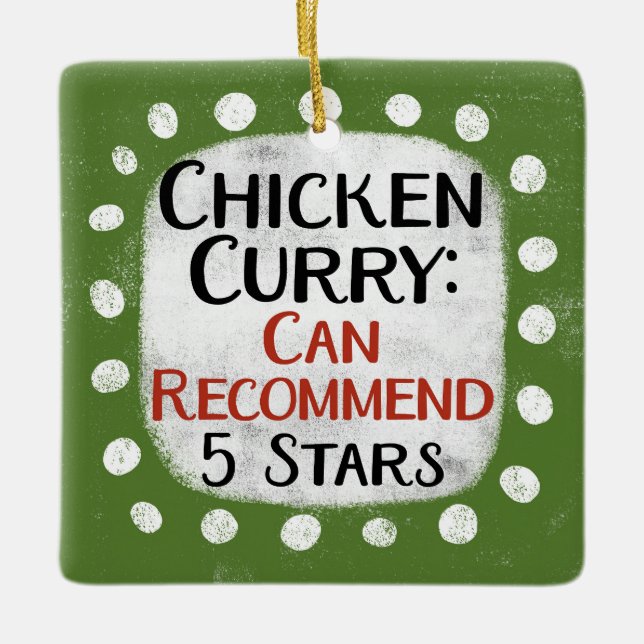 Reseña del curry de pollo 5 estrellas Ornamento (Anverso)