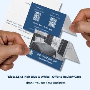 Reseñas Oferta Blue&White B&B Gracias Tarjeta pleg