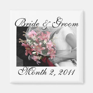 Reserva artística el imán de la boda de la fecha