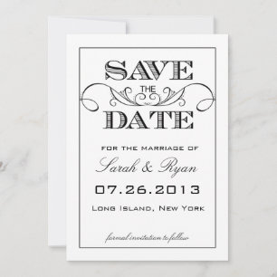 Reserva blanca y negra elegante la invitación de
