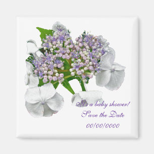 Reserva de Baby Shower del Hydrangea el imán de l