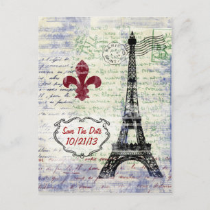 Reserva de Francia de la torre Eiffel la postal de