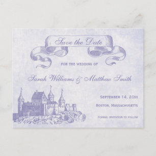 Reserva de la boda del cuento de hadas la postal