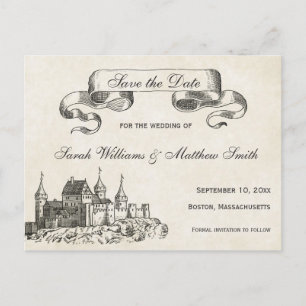 Reserva de la boda del cuento de hadas la postal