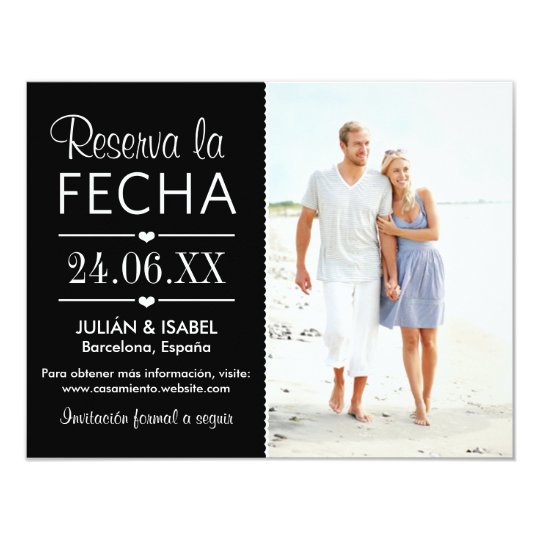 Reserva de la Boda la Tarjeta de Fecha