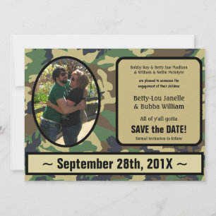 Reserva de la invitación del compromiso de Camo