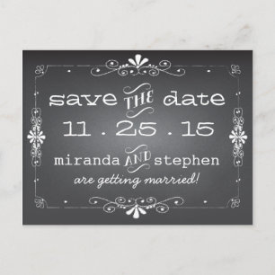 Reserva de la pizarra la postal de la boda de la