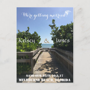 Reserva de la playa la postal de la fecha