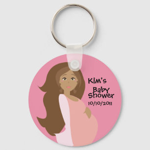 Reserva del rosa el llavero de Baby Shower de la