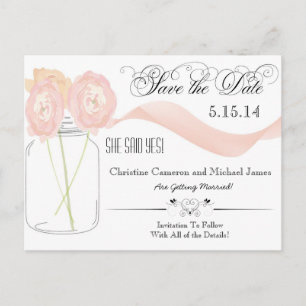 Reserva floral del tarro de albañil las postales