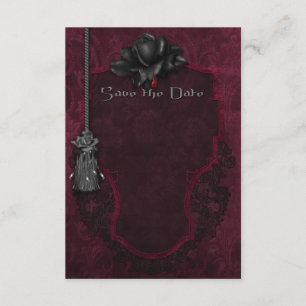 Reserva gótica la tarjeta de fecha