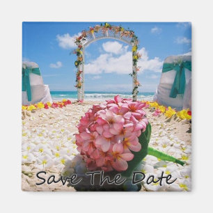 Reserva hawaiana de la boda los imanes de la fecha