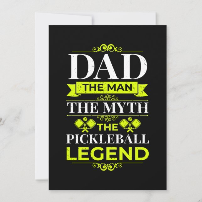 Reserva La Fecha 13.Dad The Man The Myth The Pickleball Legend (Anverso)