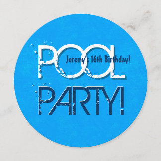 Reserva La Fecha 16.º Fiesta de la piscina de cumpleaños Guardar la