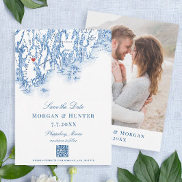 Reserva La Fecha 1774 Inn Phippsburg Maine Map Elegante código QR