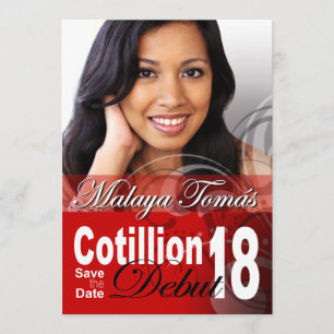 Reserva La Fecha 18.º cumpleaños Cotillion Debut Save the Date Phot