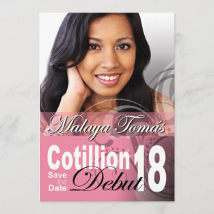 Reserva La Fecha 18.º cumpleaños Cotillion Debut Save the Date Phot