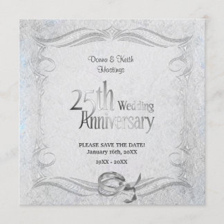Reserva La Fecha 25.º elegante aniversario de plata
