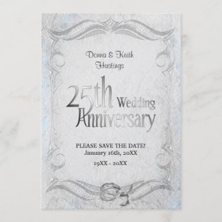 Reserva La Fecha 25.º elegante aniversario de plata