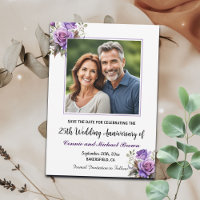 25° Aniversario del Boda Foto de Rosas púrpura