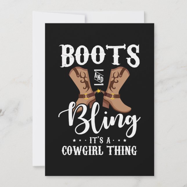 Reserva La Fecha 27.Boots And Bling Its A Cowgirl Thing (Anverso)