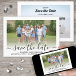 Reserva La Fecha 2 Fiesta de Reunión de la Familia Fotográfica Guió<br><div class="desc">Invitar a los miembros de la familia a que guarden la fecha para un picnic, una barbacoa o un fiesta con esta elegante y moderna invitación a las 2 fotos. Todos los textos e imágenes son fáciles de personalizar. (IMAGEN PLACEMENT TIP: Una manera fácil de centrar las fotos como quieras...</div>