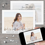 Reserva La Fecha 2 Foto Dulce fiesta de cumpleaños número 16<br><div class="desc">Invitar a la familia y amigos a una elegante celebración Sweet 16th para ella con esta moderna foto minimalista de 2 guardar la invitación a la cita. Todo el texto es sencillo para el personalizar. (IMAGEN PLACEMENT TIP: Una manera fácil de centrar una foto exactamente como quieres es recortarla antes...</div>