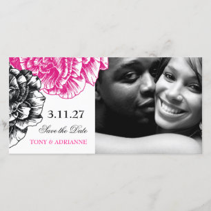 Reserva La Fecha 311-Le Plush Fleur - Pink & Black Save the Date