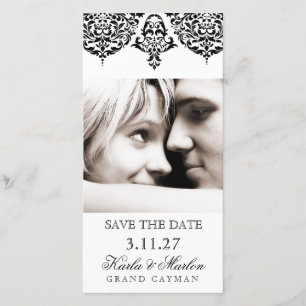 Reserva La Fecha 311 Mon Cherie Damask Black Save the Date
