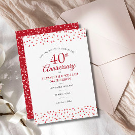 Reserva La Fecha 40.º Aniversario Boda Ruby Love Hearts