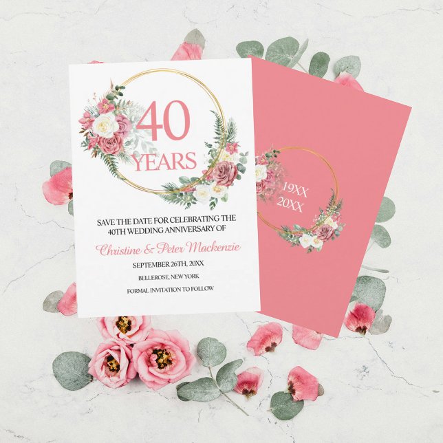 Reserva La Fecha 40.º aniversario de los Rosas Bodas Ruby (Subido por el creador)