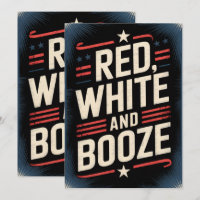 4 de julio Fiesta Booze | Blanco Rojo y Booze