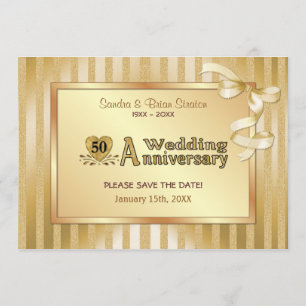 Reserva La Fecha 50.º Aniversario Boda - Oro