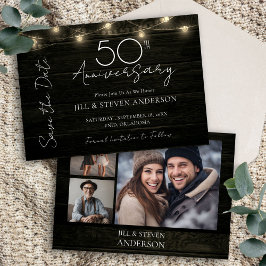 Reserva La Fecha 50° Aniversario Fiesta Luces Rusticas de Madera