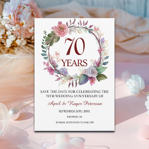 Reserva La Fecha 70.º Aniversario del Boda Platino
